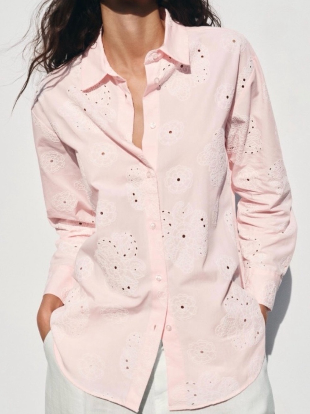 Zara Eyelet Blouse